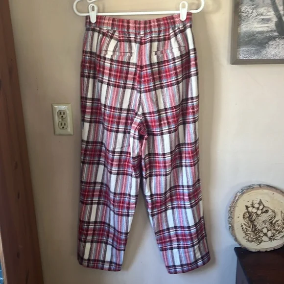 NWT J. Crew | Nello Gori Vintage Plaid Tapered Leg Wool Pant Size 6P - Picture 8 of 13